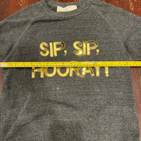 Dark grey beaded and sequin fleece crewneck - Picture 7 of 9